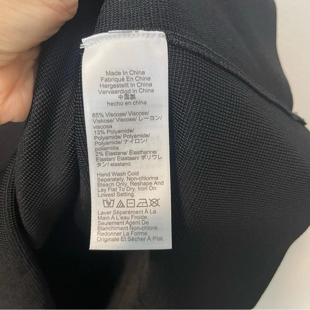 NEW J Crew Fitted Midi Sweater Skirt in Black Elastic Stretch Size XXL